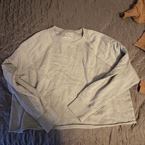 American Eagle Outfitters Light Gray Crew Neck Sweater